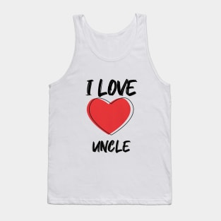 I Love uncle with Red Heart Tank Top